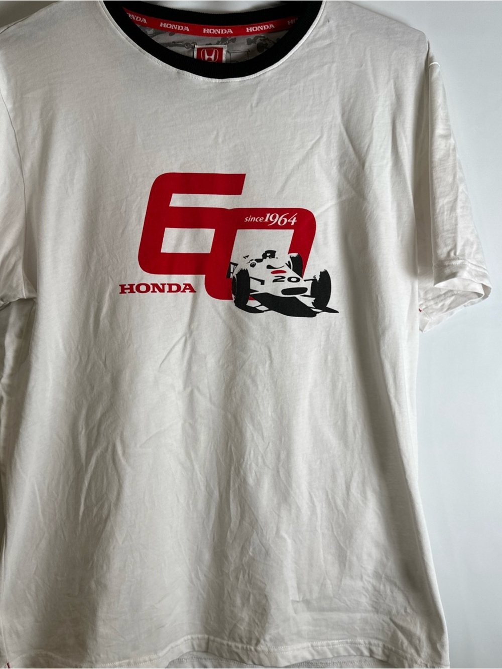 F1 Honda 60 Men’s White Graphic Racing T‑Shirt